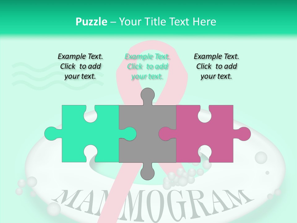 A Pink Ribbon Is On Top Of A Life Preserver PowerPoint Template