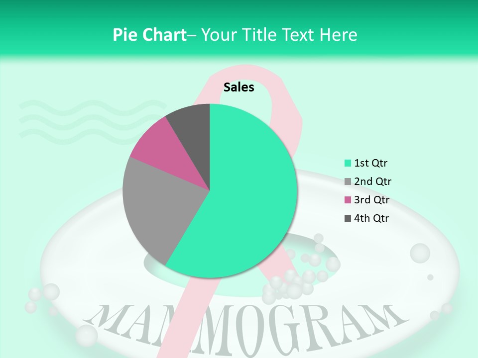 A Pink Ribbon Is On Top Of A Life Preserver PowerPoint Template
