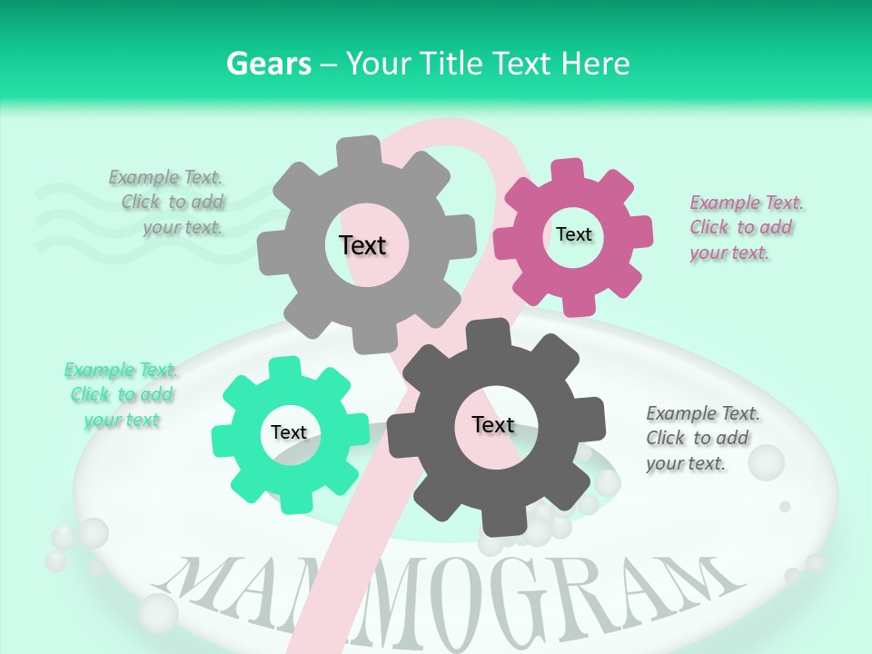 A Pink Ribbon Is On Top Of A Life Preserver PowerPoint Template