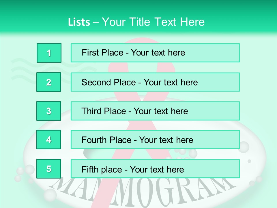 A Pink Ribbon Is On Top Of A Life Preserver PowerPoint Template