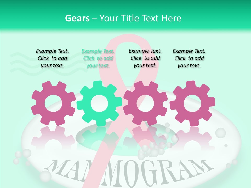 A Pink Ribbon Is On Top Of A Life Preserver PowerPoint Template