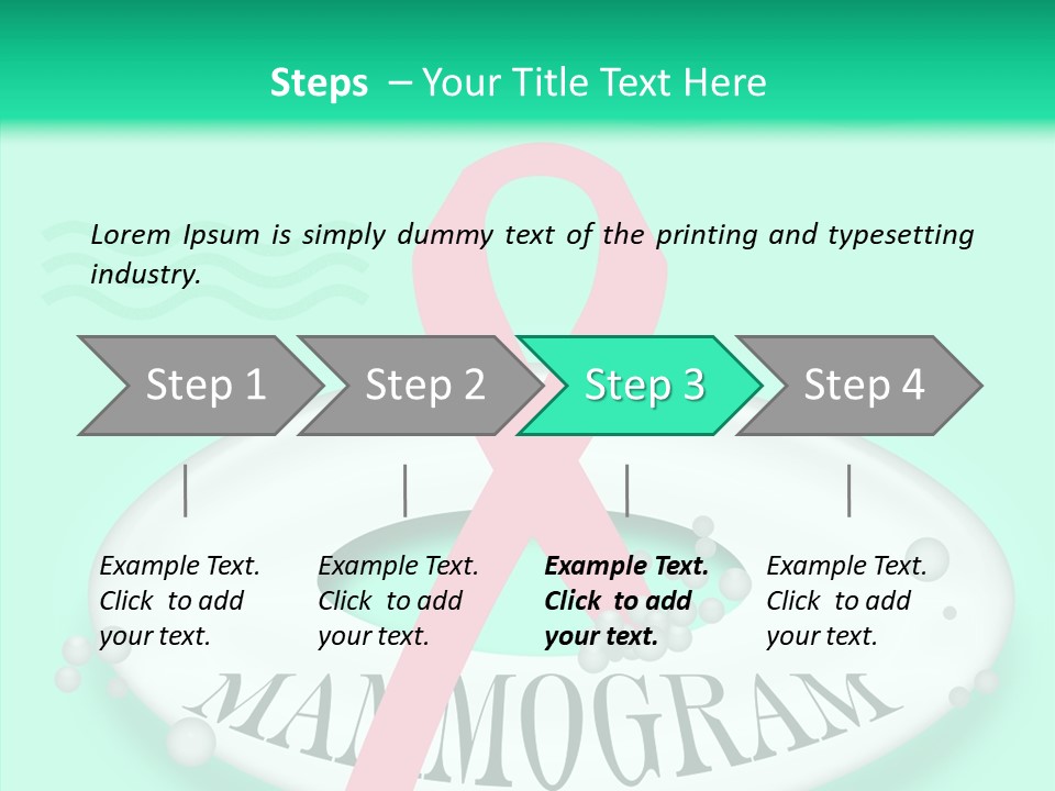 A Pink Ribbon Is On Top Of A Life Preserver PowerPoint Template