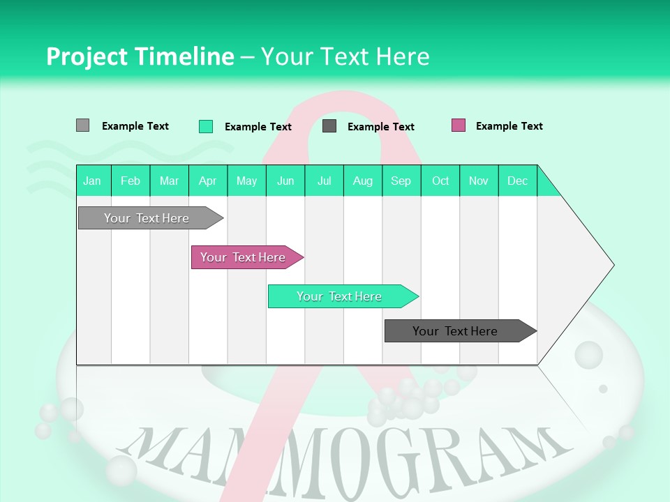 A Pink Ribbon Is On Top Of A Life Preserver PowerPoint Template