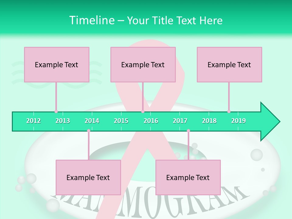 A Pink Ribbon Is On Top Of A Life Preserver PowerPoint Template