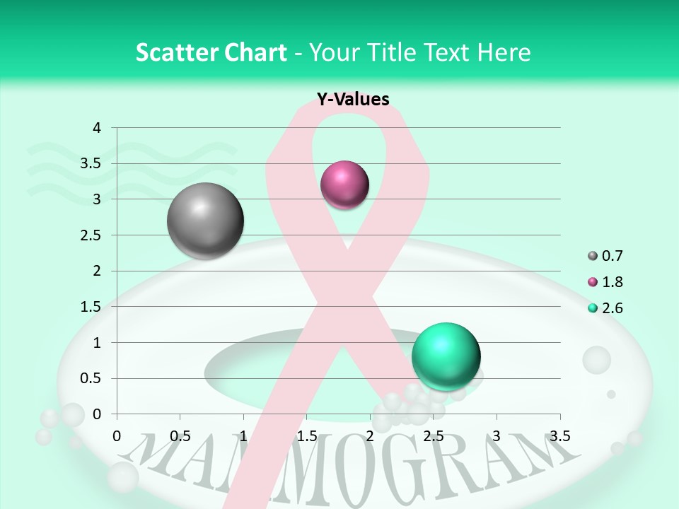 A Pink Ribbon Is On Top Of A Life Preserver PowerPoint Template