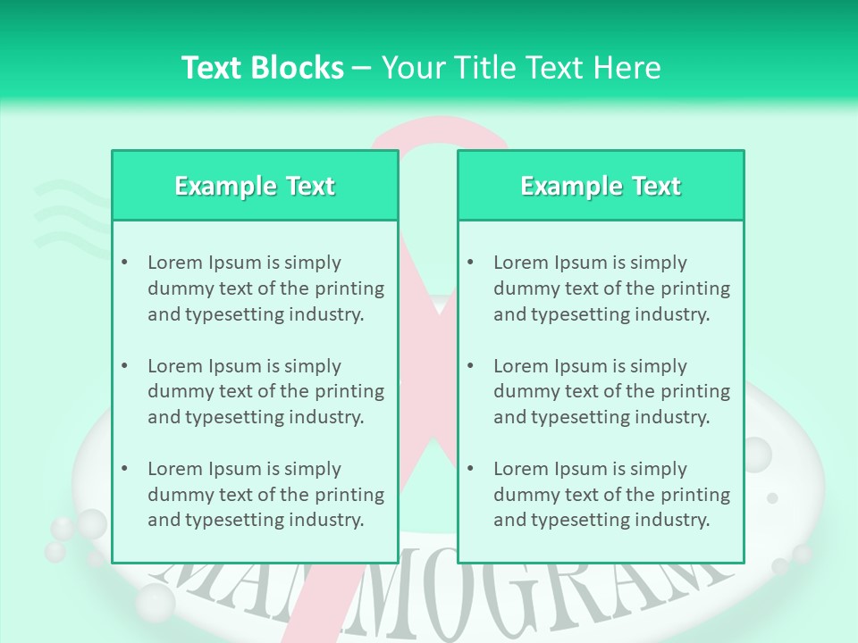 A Pink Ribbon Is On Top Of A Life Preserver PowerPoint Template