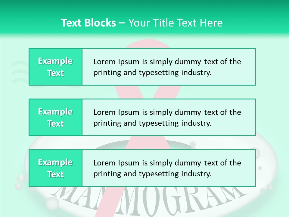 A Pink Ribbon Is On Top Of A Life Preserver PowerPoint Template