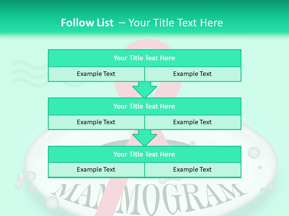 A Pink Ribbon Is On Top Of A Life Preserver PowerPoint Template