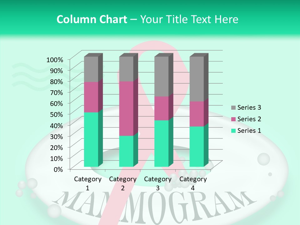 A Pink Ribbon Is On Top Of A Life Preserver PowerPoint Template