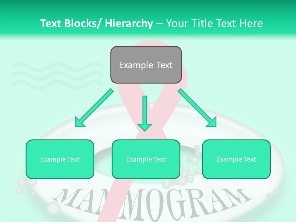 A Pink Ribbon Is On Top Of A Life Preserver PowerPoint Template