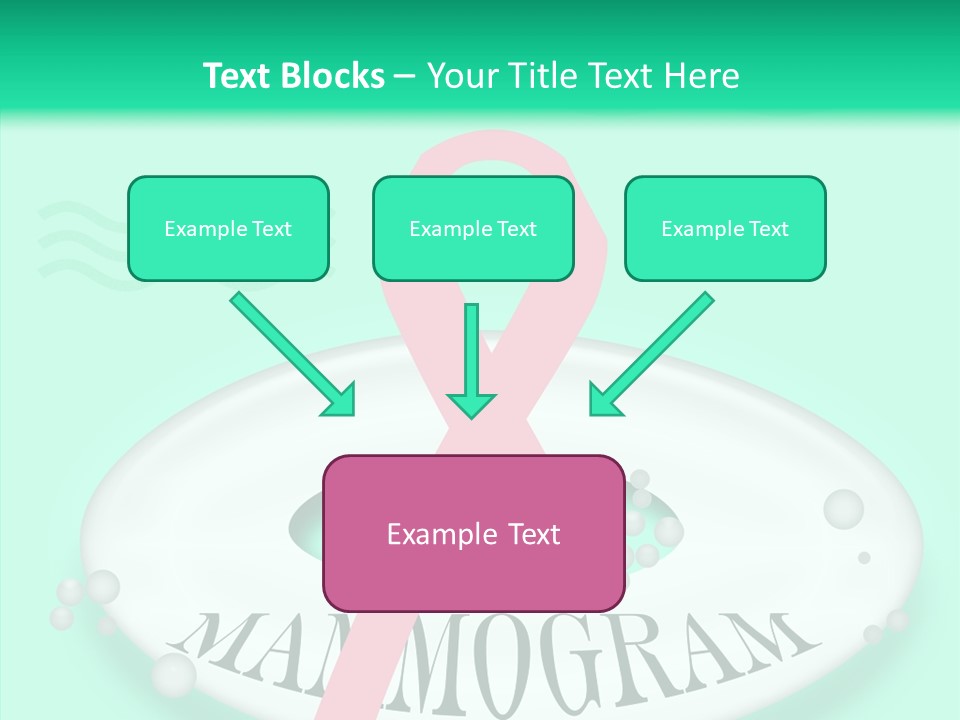 A Pink Ribbon Is On Top Of A Life Preserver PowerPoint Template