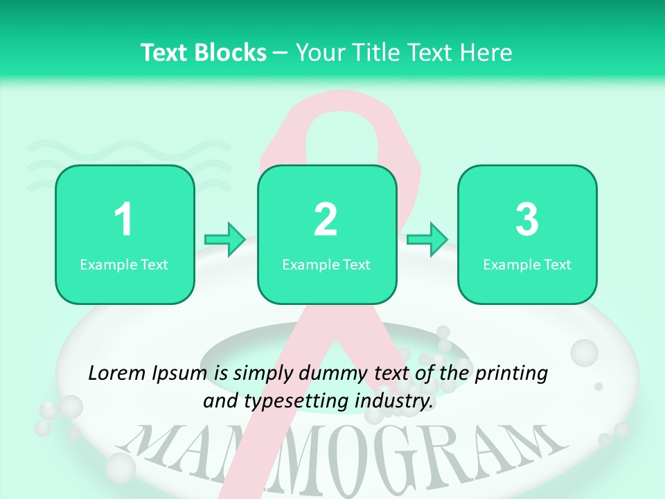 A Pink Ribbon Is On Top Of A Life Preserver PowerPoint Template
