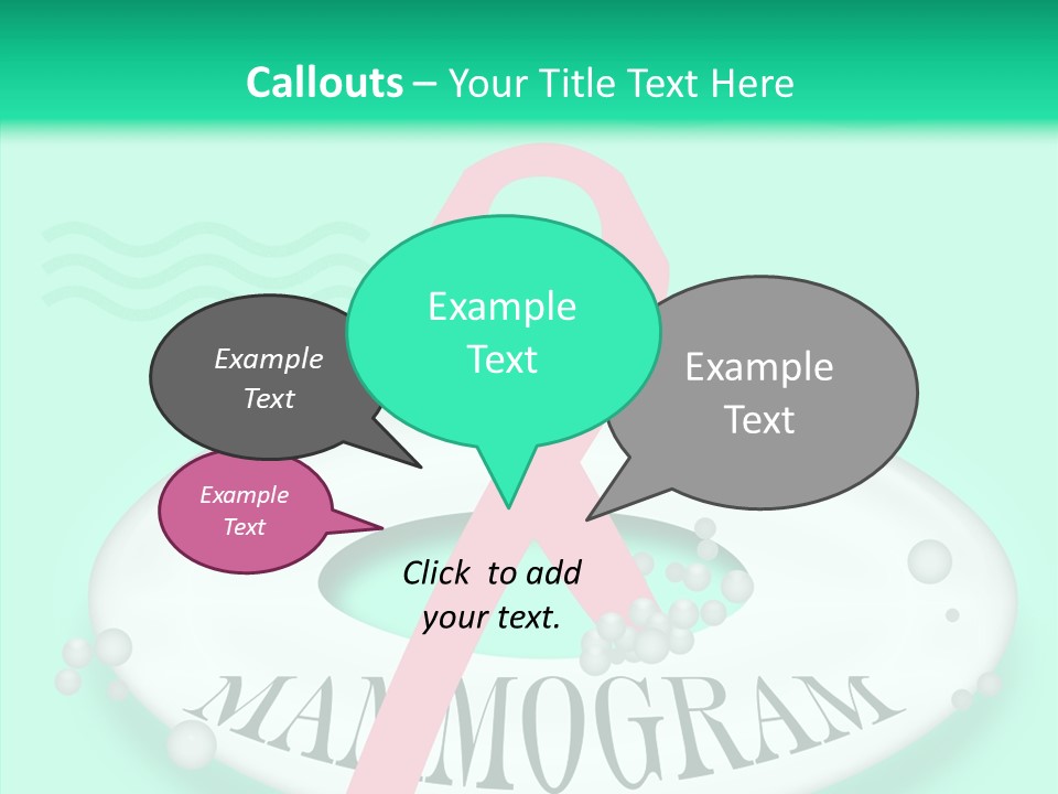 A Pink Ribbon Is On Top Of A Life Preserver PowerPoint Template