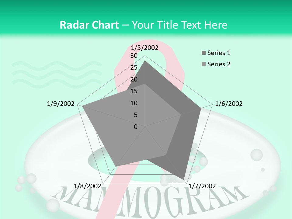A Pink Ribbon Is On Top Of A Life Preserver PowerPoint Template
