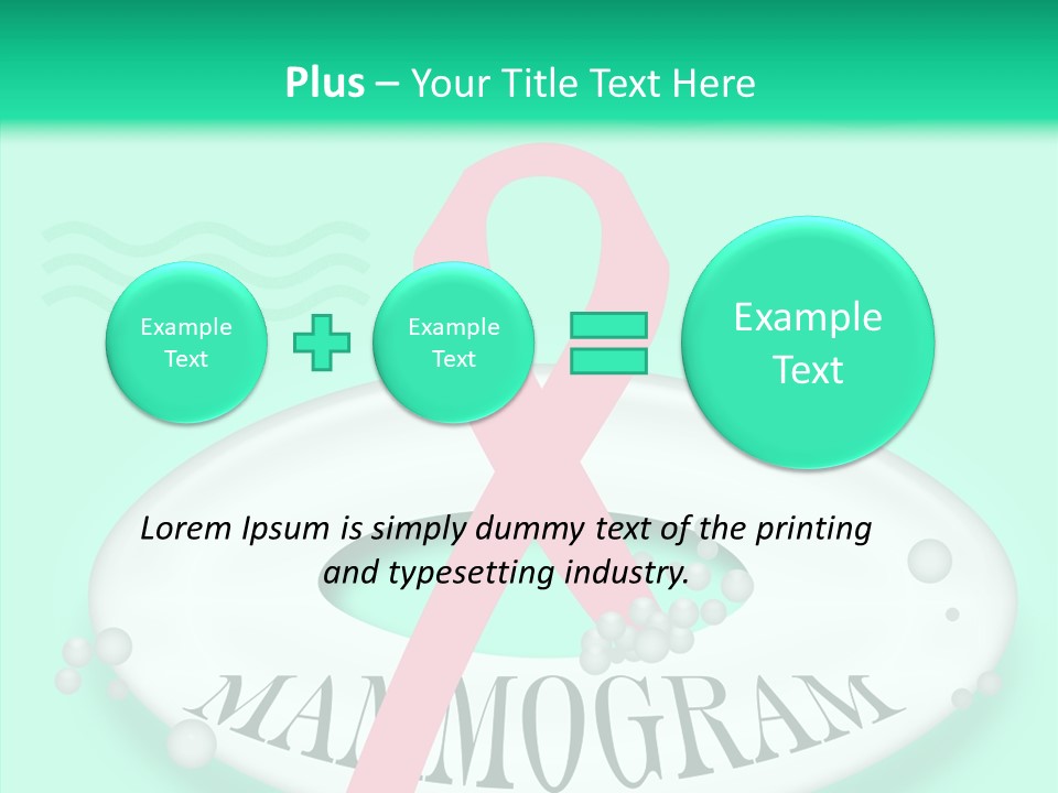 A Pink Ribbon Is On Top Of A Life Preserver PowerPoint Template