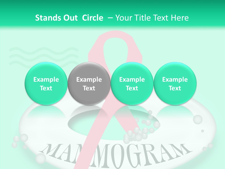 A Pink Ribbon Is On Top Of A Life Preserver PowerPoint Template