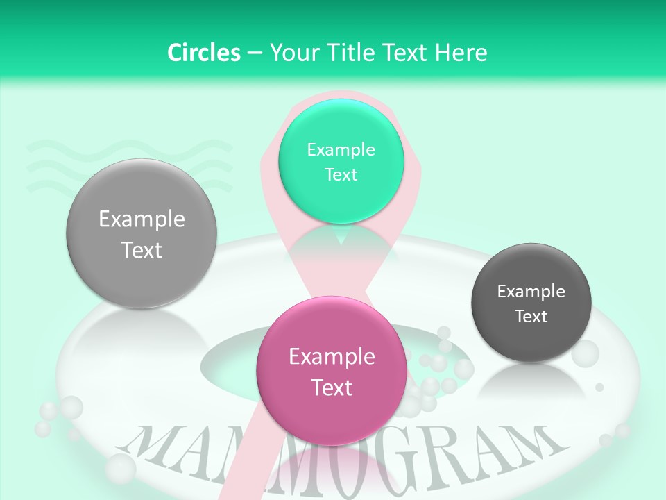 A Pink Ribbon Is On Top Of A Life Preserver PowerPoint Template