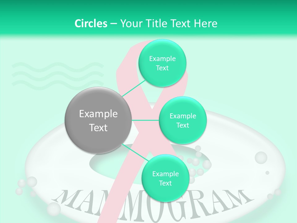 A Pink Ribbon Is On Top Of A Life Preserver PowerPoint Template