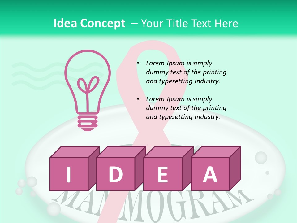 A Pink Ribbon Is On Top Of A Life Preserver PowerPoint Template