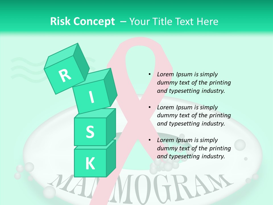 A Pink Ribbon Is On Top Of A Life Preserver PowerPoint Template