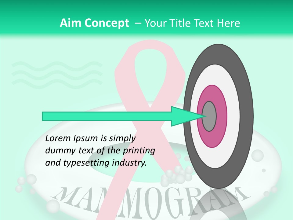 A Pink Ribbon Is On Top Of A Life Preserver PowerPoint Template