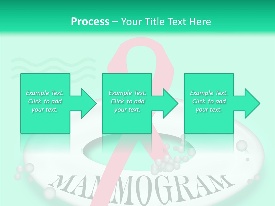 A Pink Ribbon Is On Top Of A Life Preserver PowerPoint Template