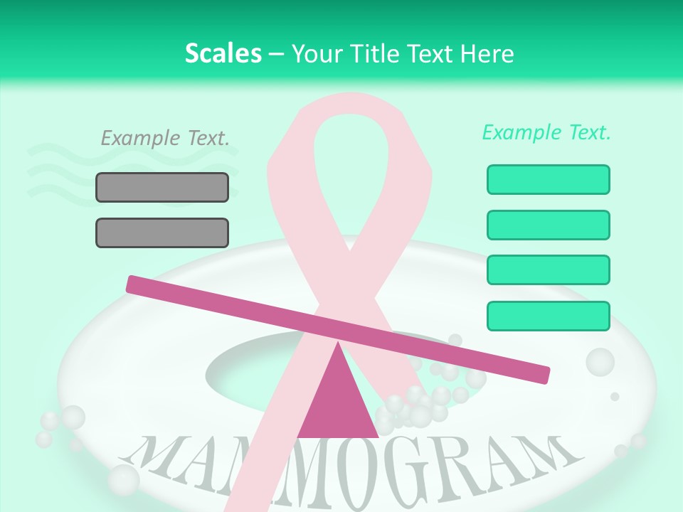 A Pink Ribbon Is On Top Of A Life Preserver PowerPoint Template