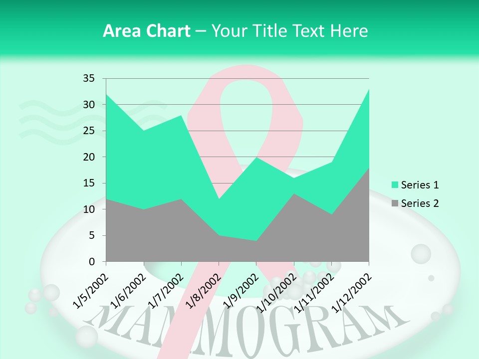 A Pink Ribbon Is On Top Of A Life Preserver PowerPoint Template