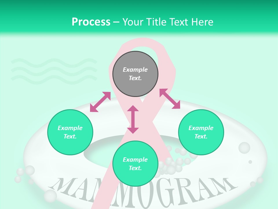 A Pink Ribbon Is On Top Of A Life Preserver PowerPoint Template