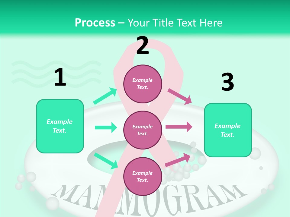 A Pink Ribbon Is On Top Of A Life Preserver PowerPoint Template