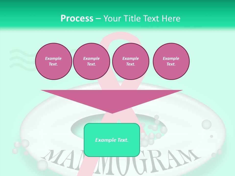 A Pink Ribbon Is On Top Of A Life Preserver PowerPoint Template