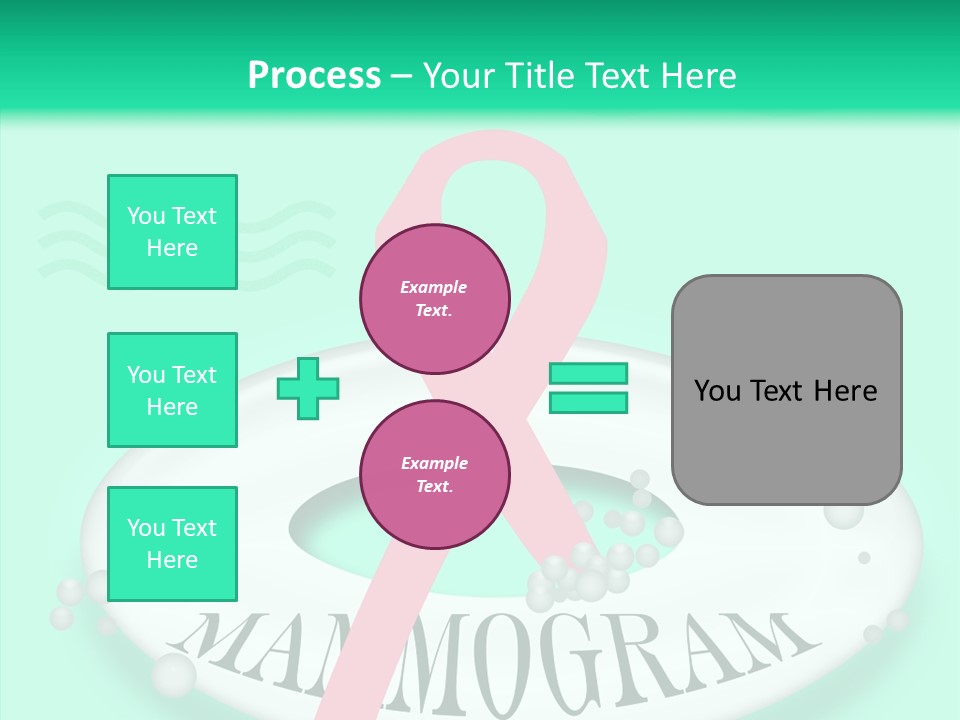 A Pink Ribbon Is On Top Of A Life Preserver PowerPoint Template
