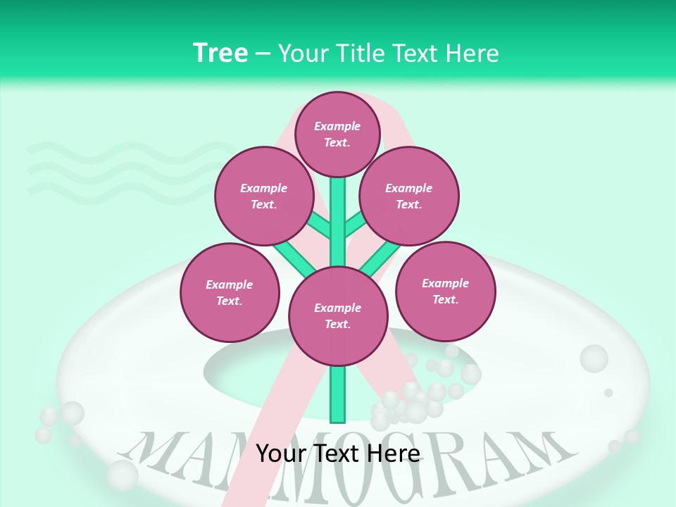 A Pink Ribbon Is On Top Of A Life Preserver PowerPoint Template