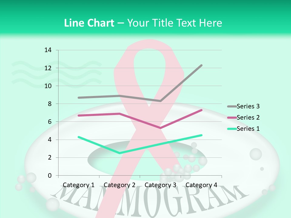 A Pink Ribbon Is On Top Of A Life Preserver PowerPoint Template