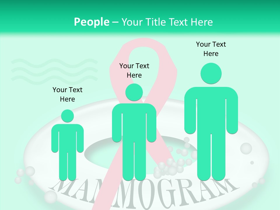 A Pink Ribbon Is On Top Of A Life Preserver PowerPoint Template