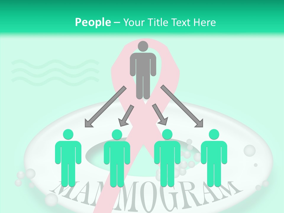 A Pink Ribbon Is On Top Of A Life Preserver PowerPoint Template