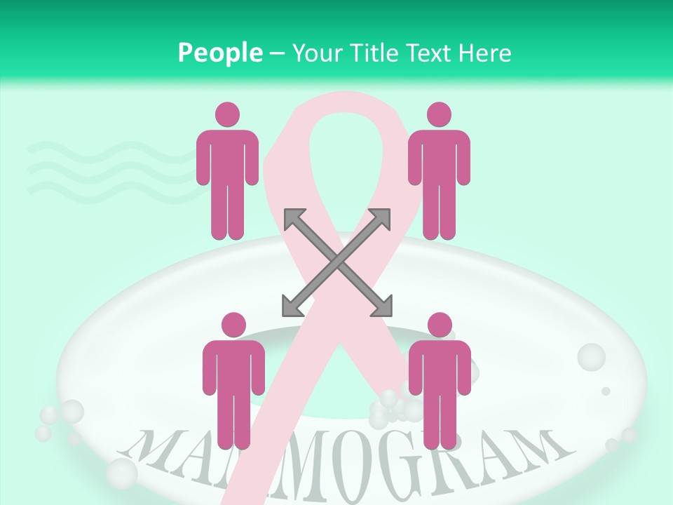 A Pink Ribbon Is On Top Of A Life Preserver PowerPoint Template