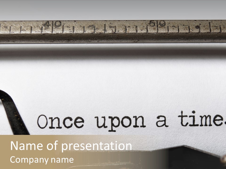 Typewriter Once Story PowerPoint Template