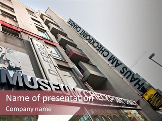 Wall Europe Friedrichstrasse PowerPoint Template