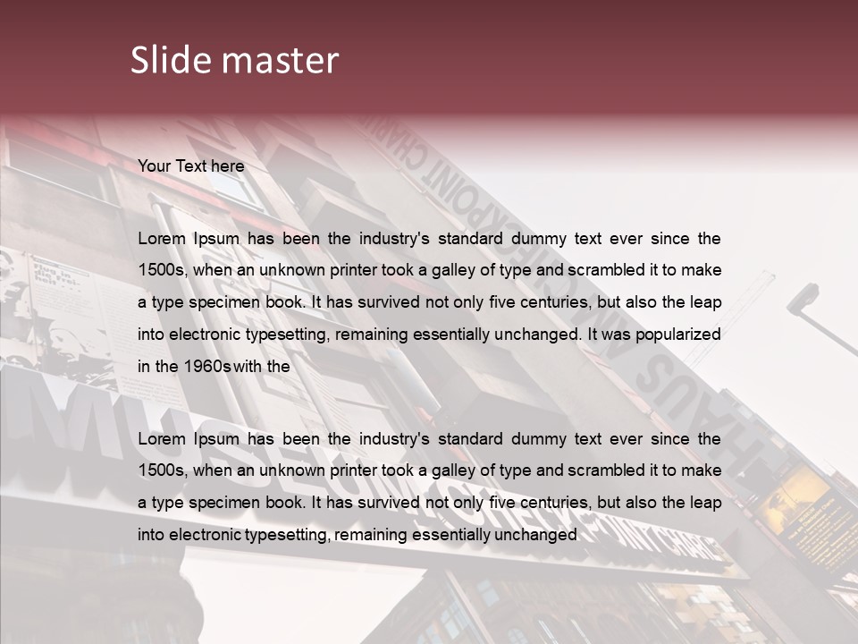 Wall Europe Friedrichstrasse PowerPoint Template