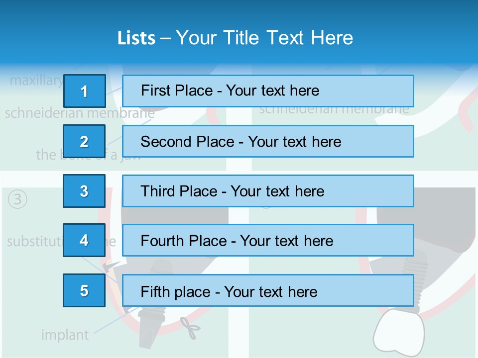 White Dentures Gingiva PowerPoint Template