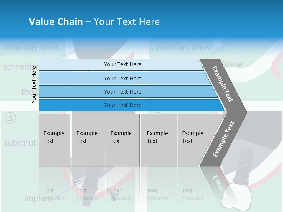 White Dentures Gingiva PowerPoint Template