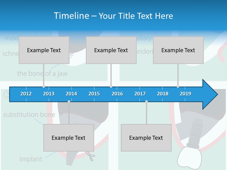 White Dentures Gingiva PowerPoint Template
