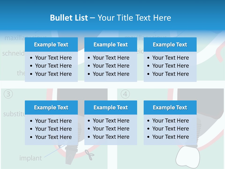 White Dentures Gingiva PowerPoint Template