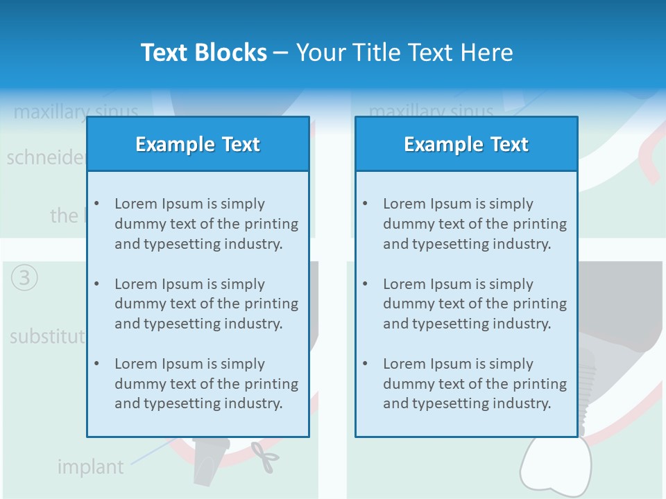 White Dentures Gingiva PowerPoint Template