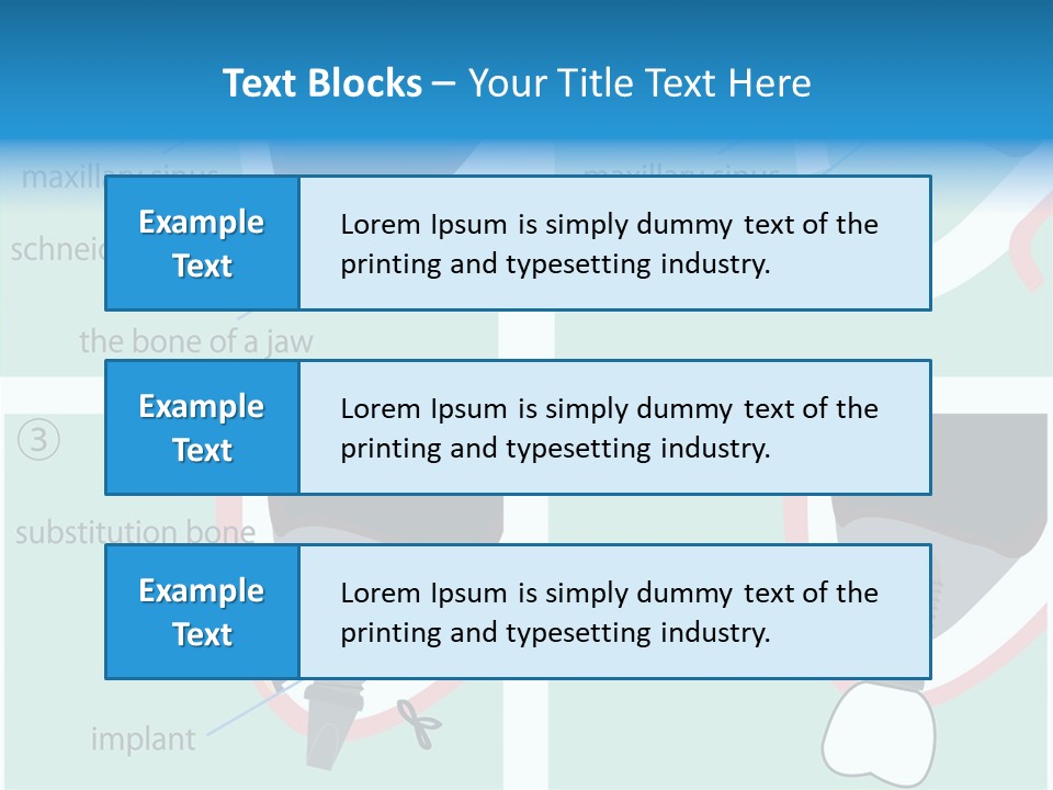 White Dentures Gingiva PowerPoint Template