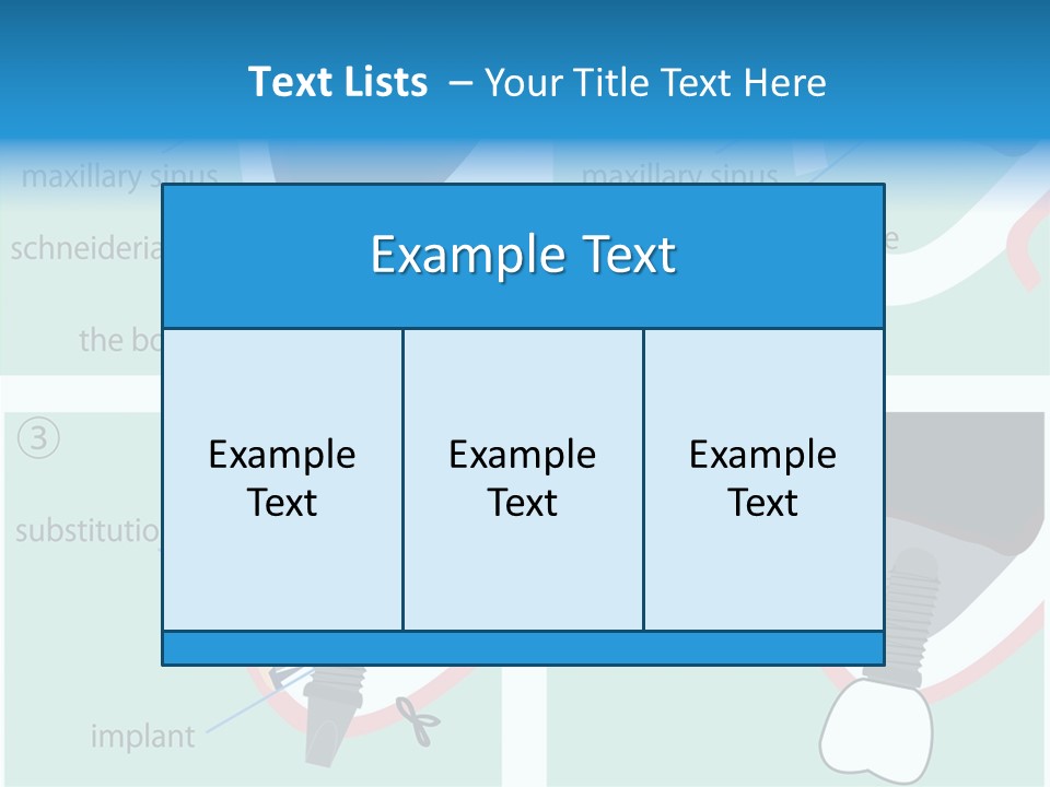 White Dentures Gingiva PowerPoint Template