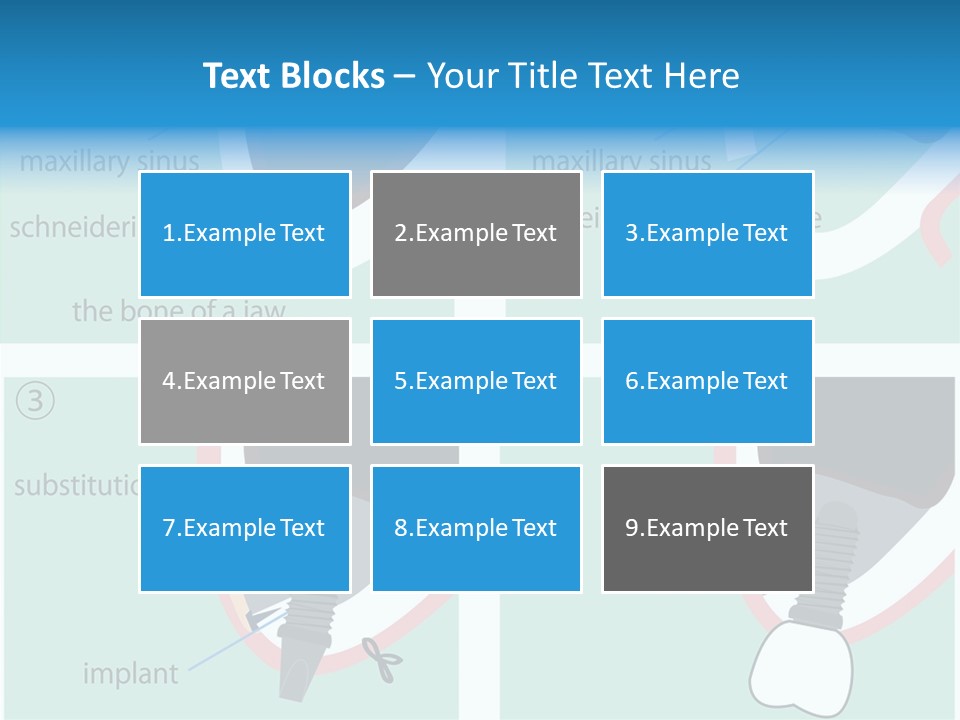 White Dentures Gingiva PowerPoint Template