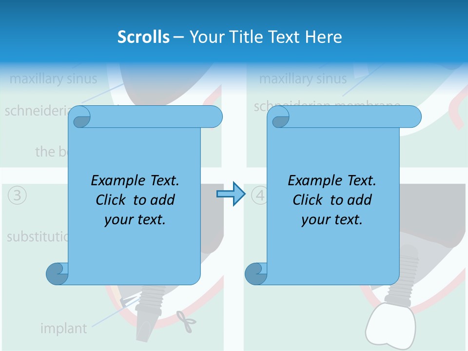 White Dentures Gingiva PowerPoint Template
