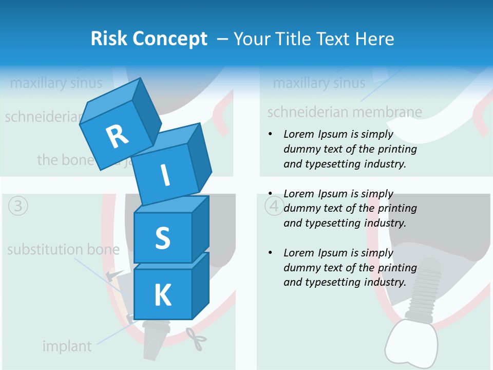 White Dentures Gingiva PowerPoint Template